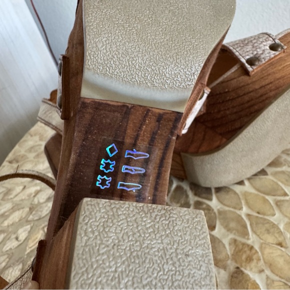 Bed Stu Kalah Leather Platform Sandals with Wooden Heel size 8.5 - Picture 10 of 12